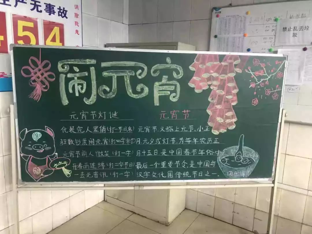 关于元宵节的黑板报边框怎么画(元宵节黑板报图片大全简单又漂亮)